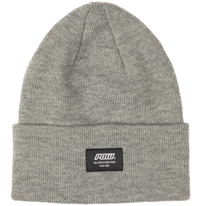 POW Logo Beanie in Heather Grey