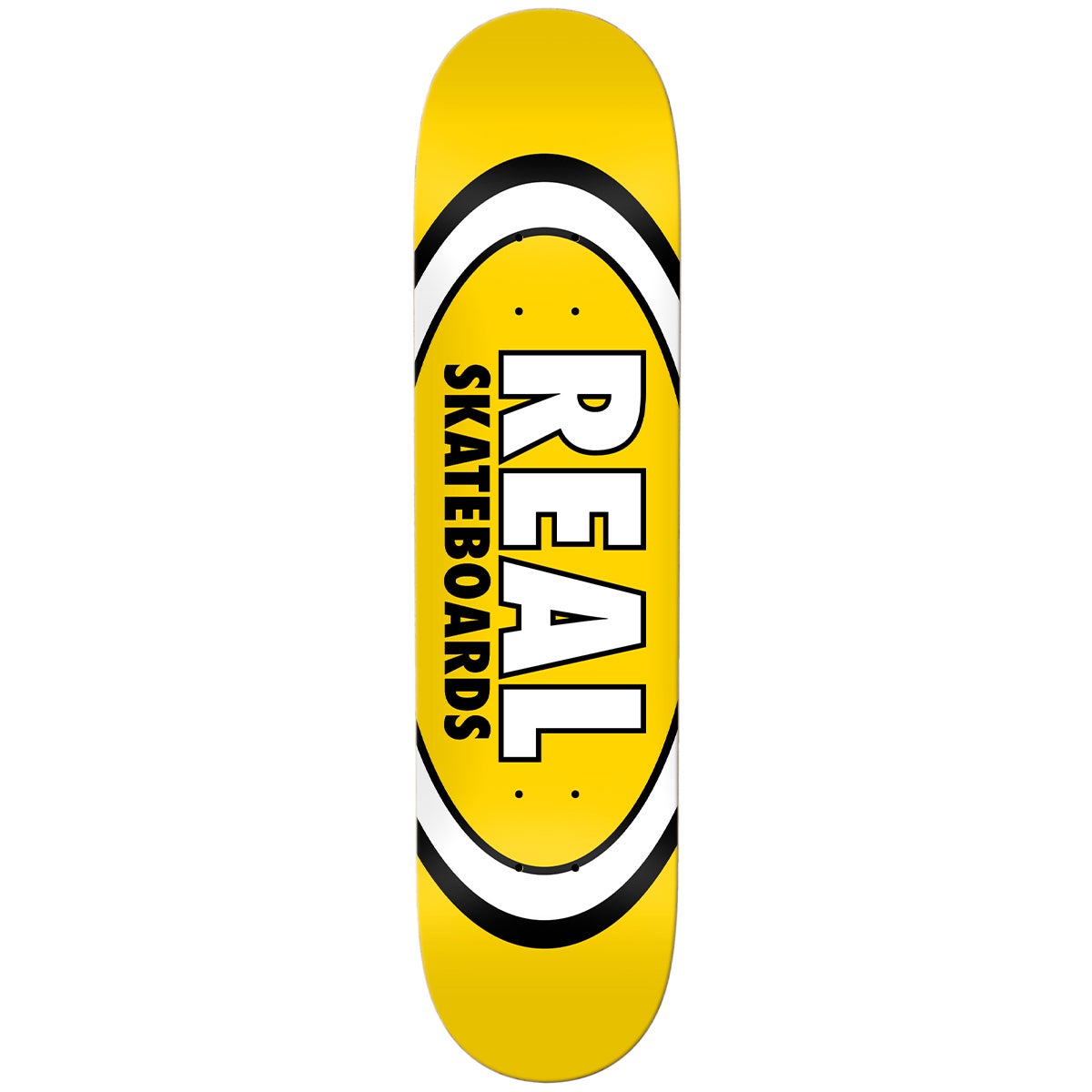Real Classic Oval Skateboard Deck in Yellow Boardertown