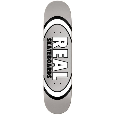 Real Team Classic Oval Skateboard Deck in Grey