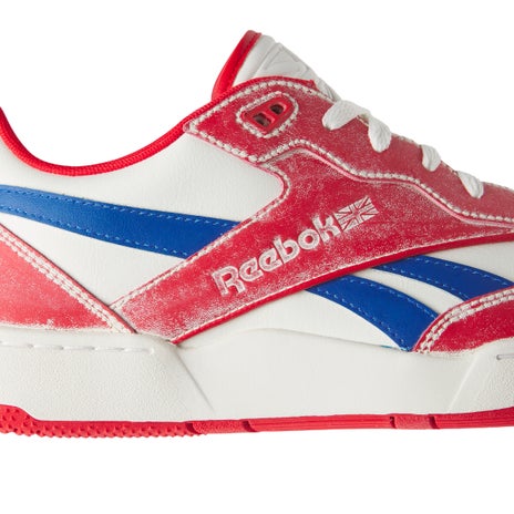 Reebok BB 4000 II Shoe in Chalk/Vector Blue/Vector Red