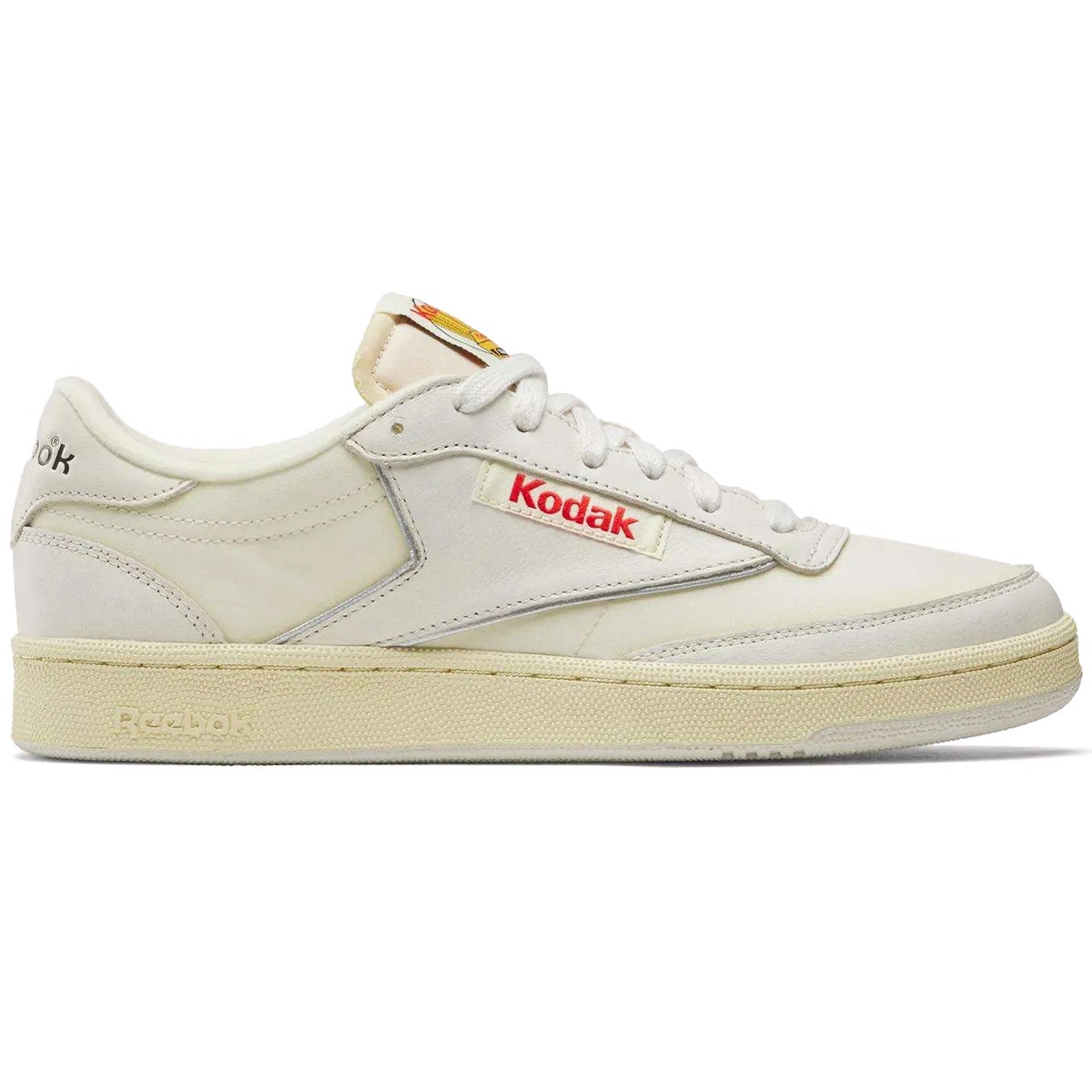 Reebok X Kodak Club C 85 Shoe in Chalk/Cream/Red Boardertown