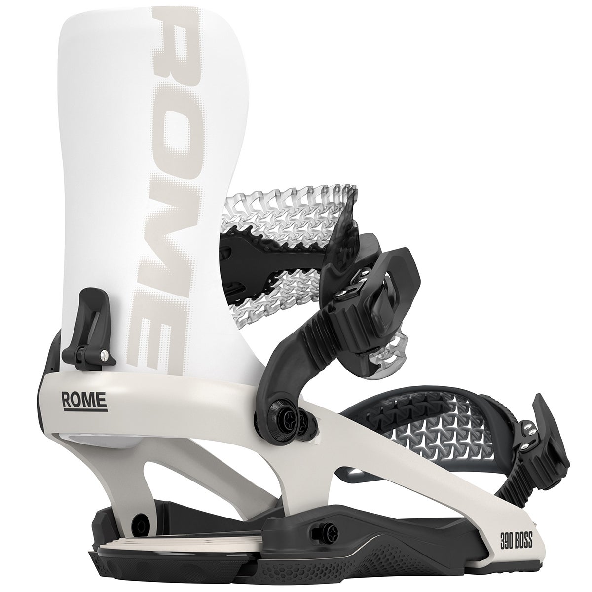 Rome 390 Boss FullWrap Snowboard Bindings in Ivory | Boardertown
