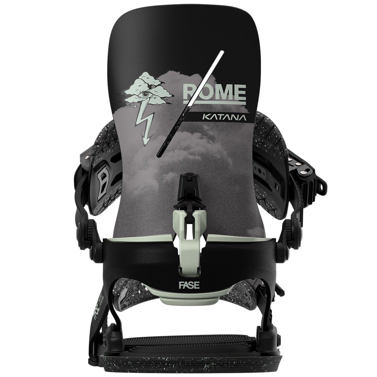 Rome Katana AsymWrap FASE X Stale Snowboard Bindings in Stale