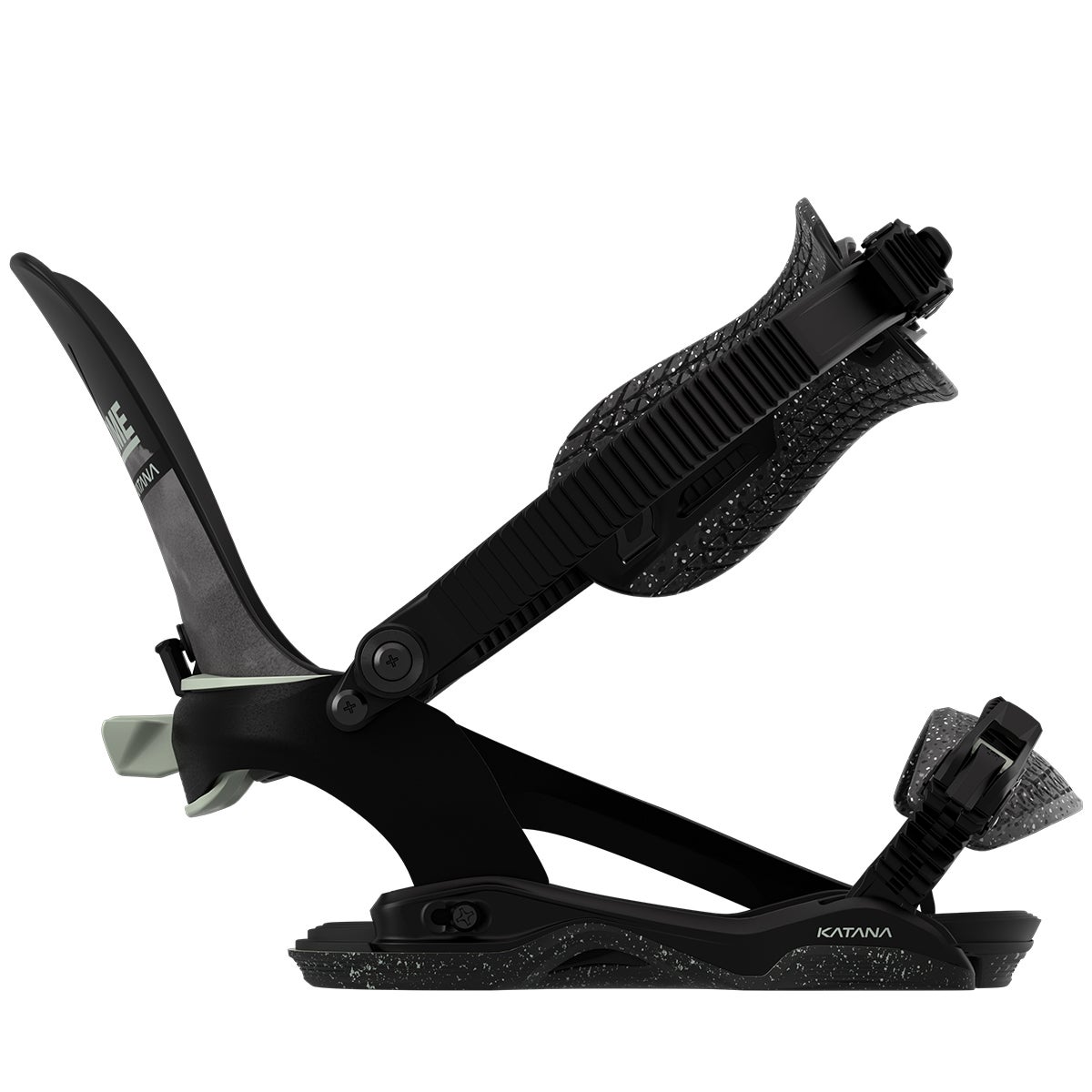 Rome Katana AsymWrap FASE X Stale Snowboard Bindings in Stale