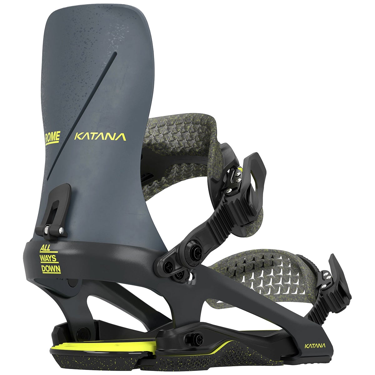 Rome Katana FullWrap Snowboard Bindings in Blue/Acid | Boardertown