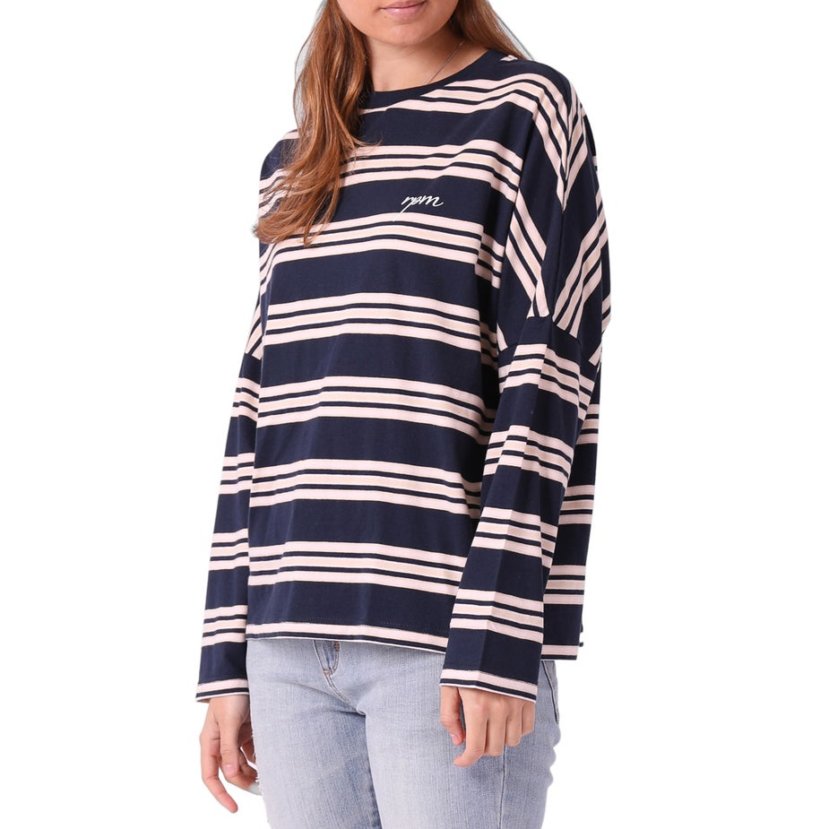 RPM Madi L/S Tee in Navy/Pink