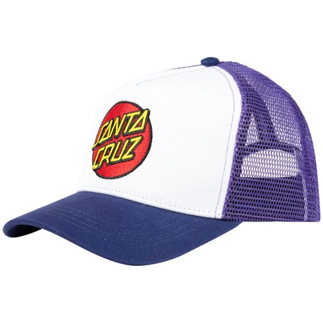 Santa Cruz Classic Dot Youth Trucker in Dark Blue