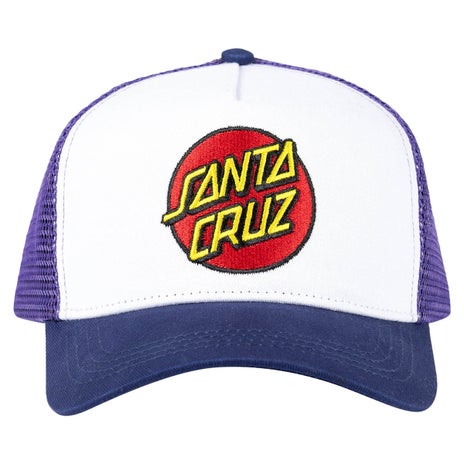 Santa Cruz Classic Dot Youth Trucker in Dark Blue