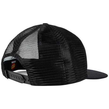 Santa Cruz Global Flame Strip Youth Trucker Cap in Black