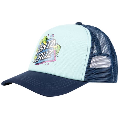 Santa Cruz Johnson Beast Dot Youth Trucker Cap in Aqua