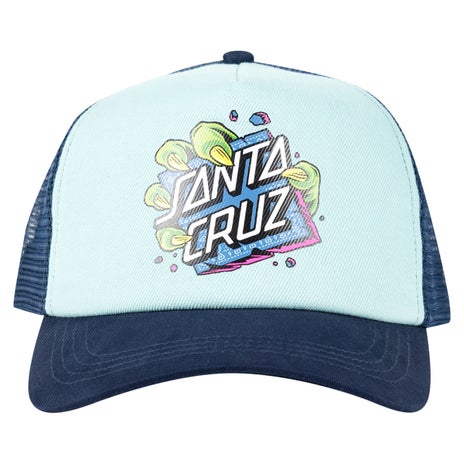 Santa Cruz Johnson Beast Dot Youth Trucker Cap in Aqua