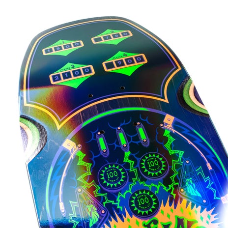Santa Cruz Pinball Shaped Skateboard Deck in Delfino