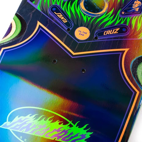 Santa Cruz Pinball Shaped Skateboard Deck in Delfino