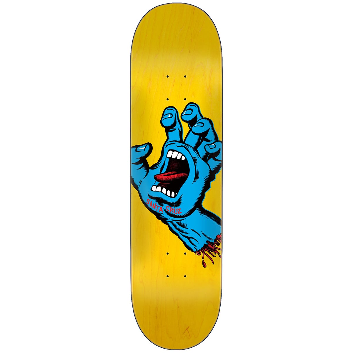 Santa Cruz Screaming Hand Skateboard Deck in Yellow/Blue | Boardertown