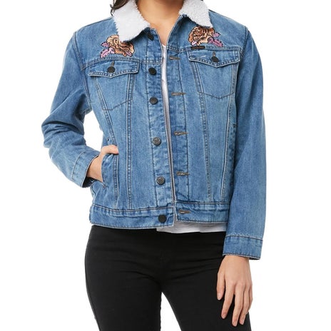 Santa Cruz Victorian Denim Jacket in Light Indigo