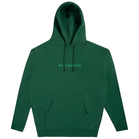 Sci-Fi Fantasy Logo Hood in Dark Green
