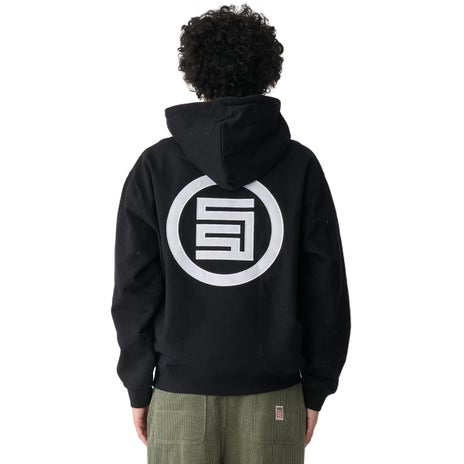 S/Double Applique Zip Thru Hood in Black