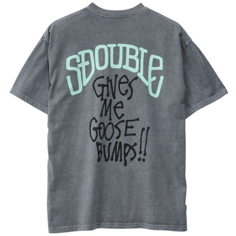 S/Double Goosebumps Tee in Washed Steel