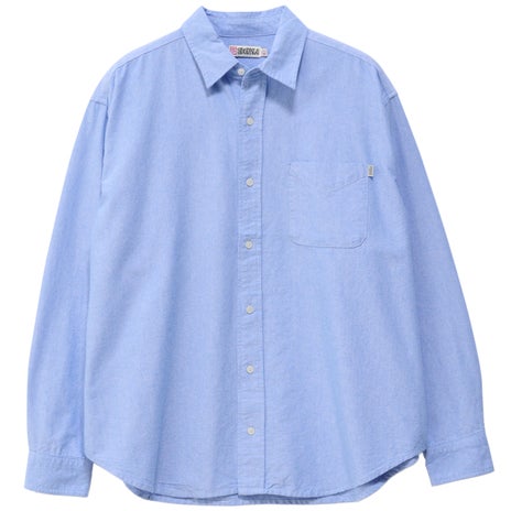 S/Double Oxford L/S Classic Shirt in Medium Blue