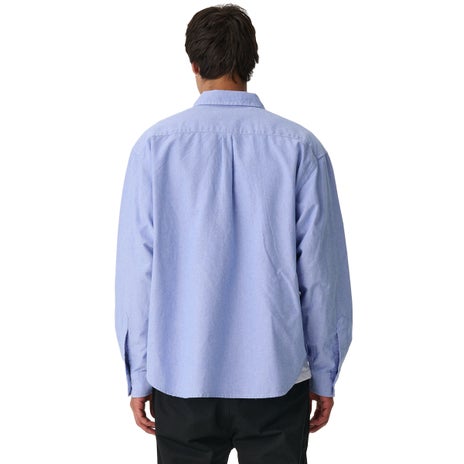 S/Double Oxford L/S Classic Shirt in Medium Blue