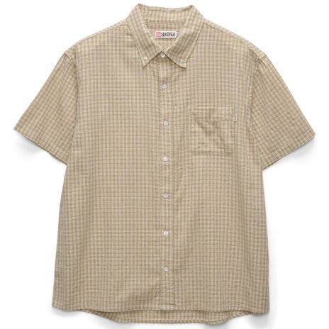 S/Double Stock Check Classic S/S Shirt in Artichoke