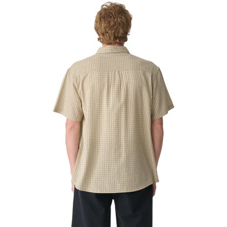 S/Double Stock Check Classic S/S Shirt in Artichoke