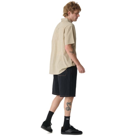 S/Double Stock Check Classic S/S Shirt in Artichoke