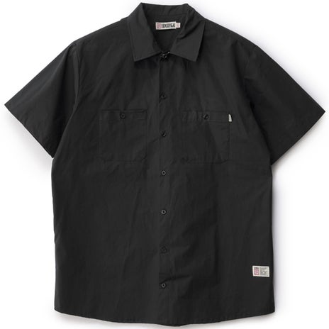S/Double Work S/S Shirt in Black