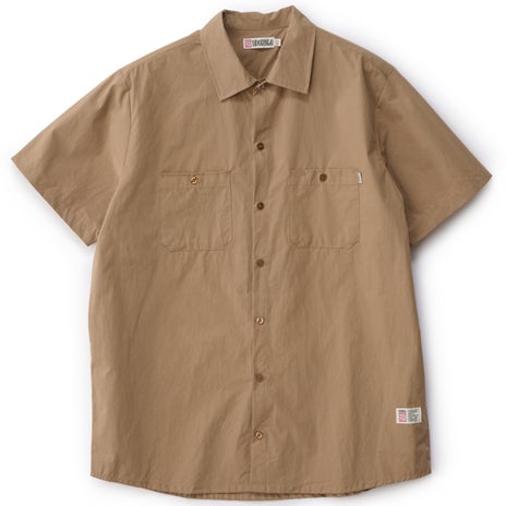 S/Double Work S/S Shirt in Khaki