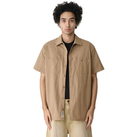 S/Double Work S/S Shirt in Khaki