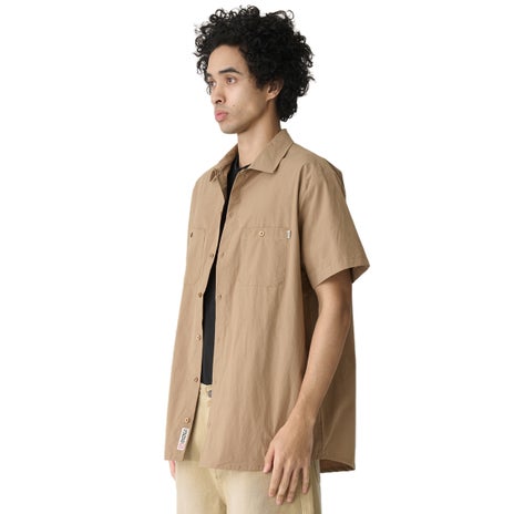 S/Double Work S/S Shirt in Khaki