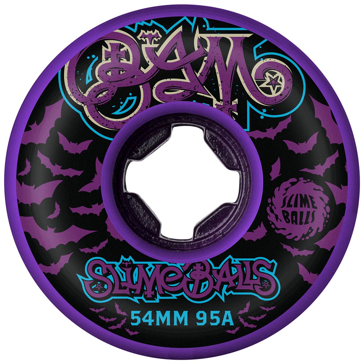 Slime Balls Bam Margera Hardline 95A Skateboard Wheels in Purple
