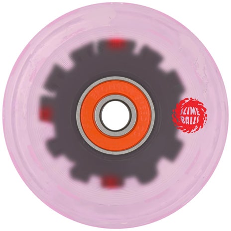 Slime Balls OG Slime Pink Eyes Light Ups 78A Skateboard Wheels in Pink