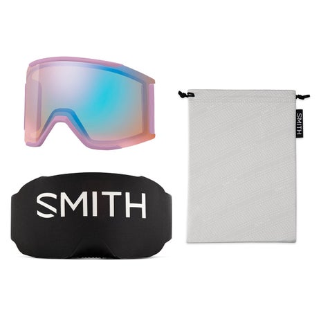 Smith Squad MAG Chromapop Goggles + Spare Lens in Proper Pink/Sun Black