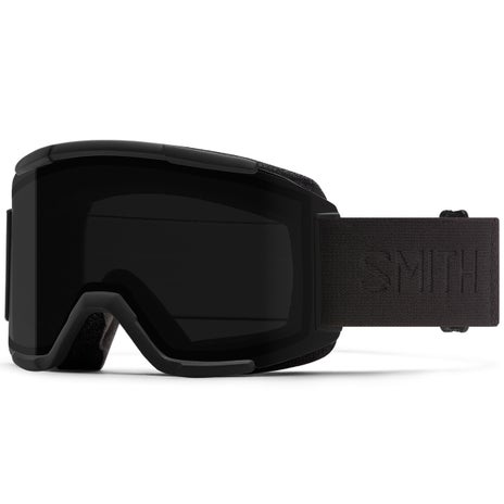 Smith Squad Mag Low Bridge Chromapop Goggles + Spare Lens in Blackout/Sun Black