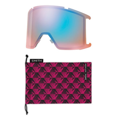 Smith Squad XL Low Bridge Chromapop Goggles + Spare Lens in AC/Scott Stevens/Everyday Rose Gold
