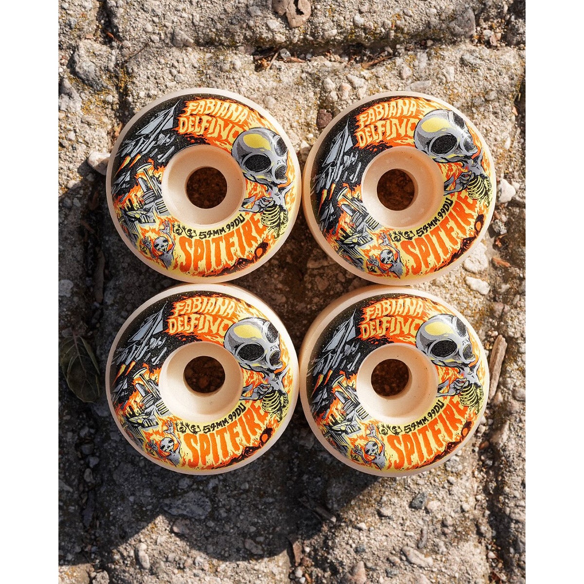 Spitfire Delfino Invasion F4 99 Conical Full Skateboard Wheels in