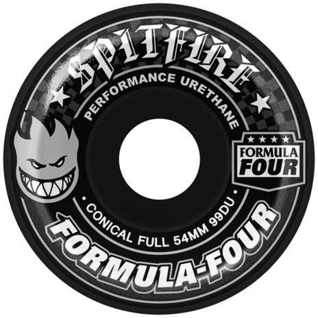 Spitfire F4 99 Conical Full Black Skateboard Wheels in Black