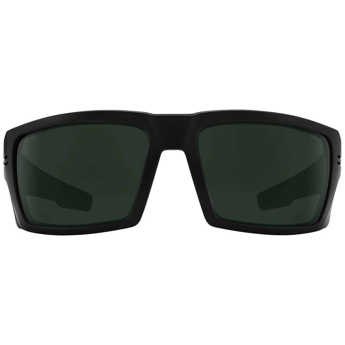 Spy Rebar ANSI Polarized Sunglasses in Matte Black Happy Grey Green Boardertown