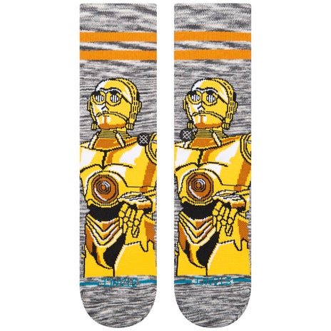 Stance C3PO Crew Sock in Gold