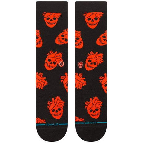 Stance Fallin In Skull Crew Sock in Black