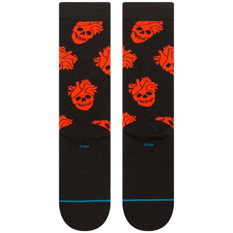 Stance Fallin In Skull Crew Sock in Black