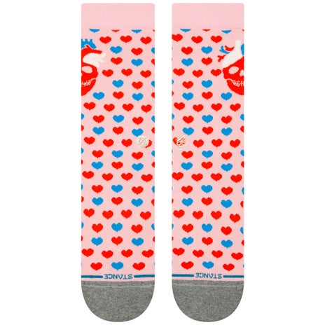 Stance Hearted Crew Sock in Pink