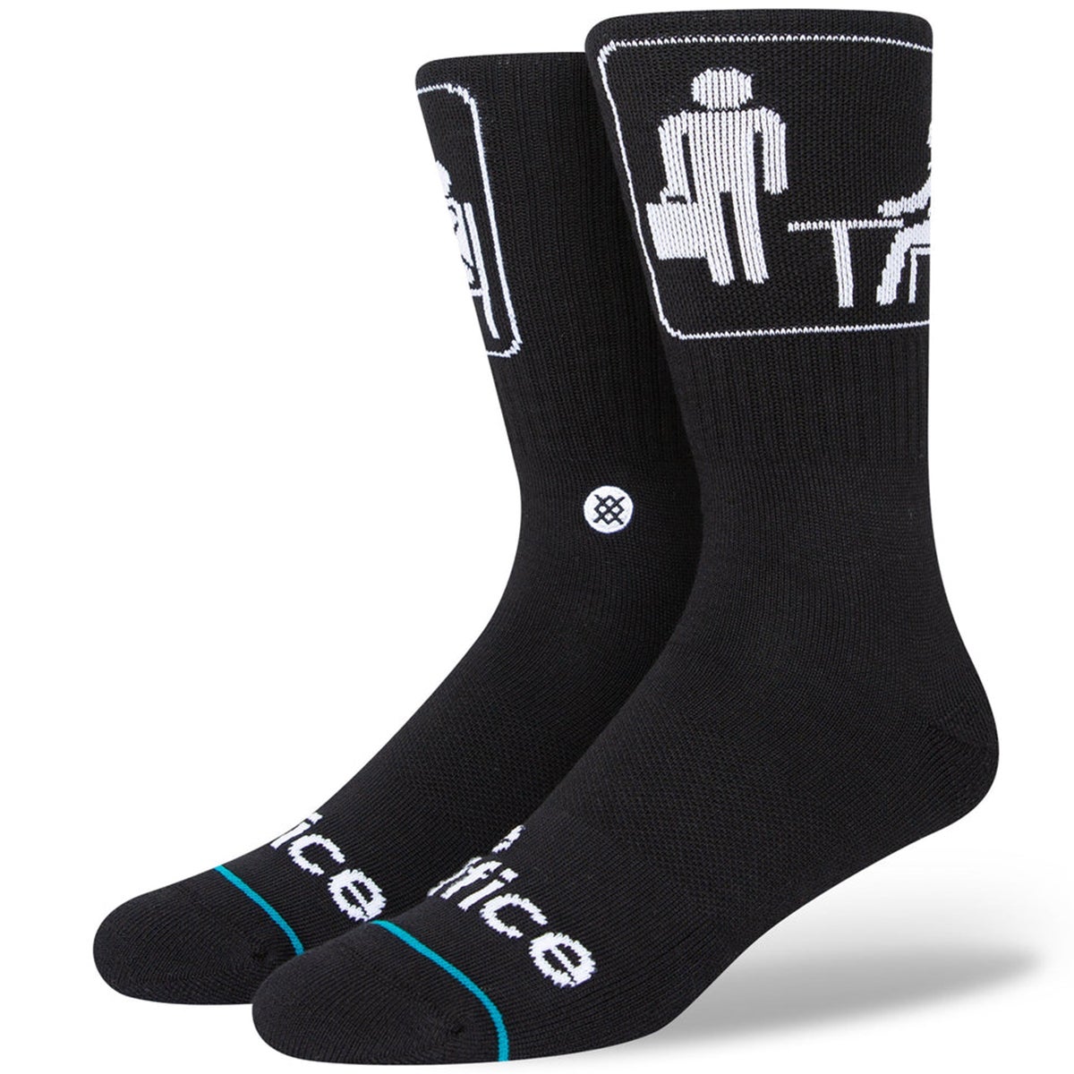 Stance The Office Intro Sock in Black | Boardertown