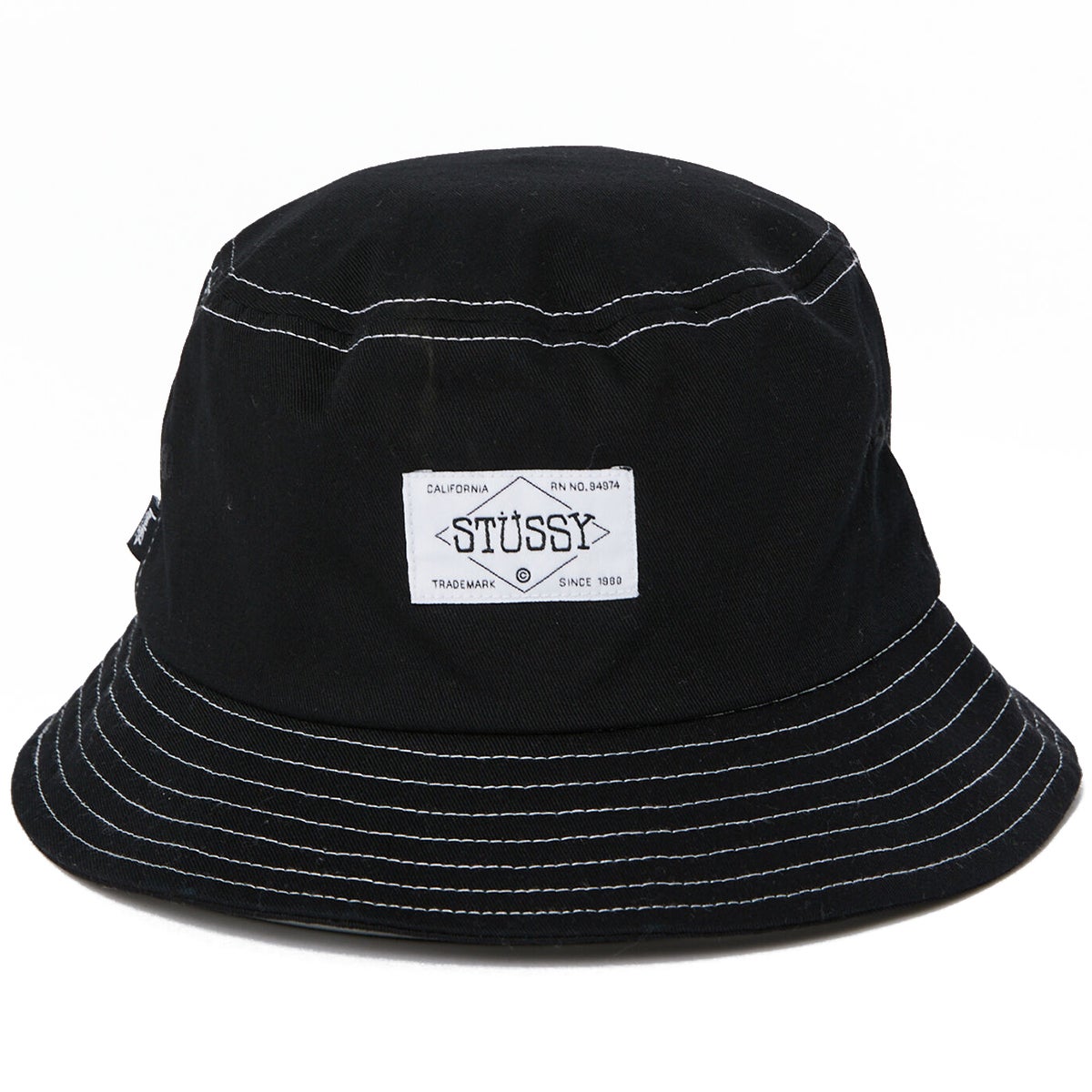 Stussy Contrast Topstitch Bucket Hat