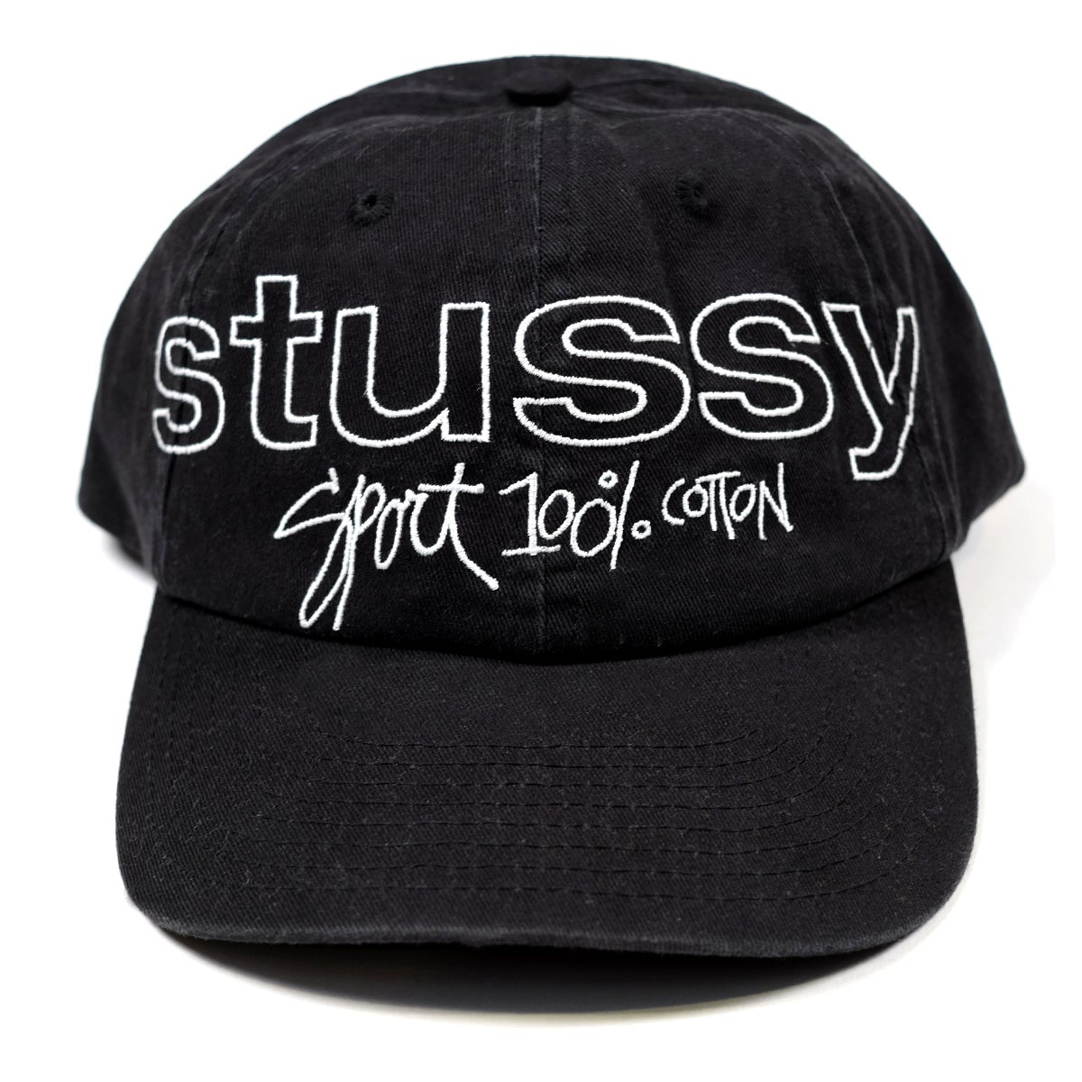 Stussy Sport 100 Low Pro Cap in Black Boardertown