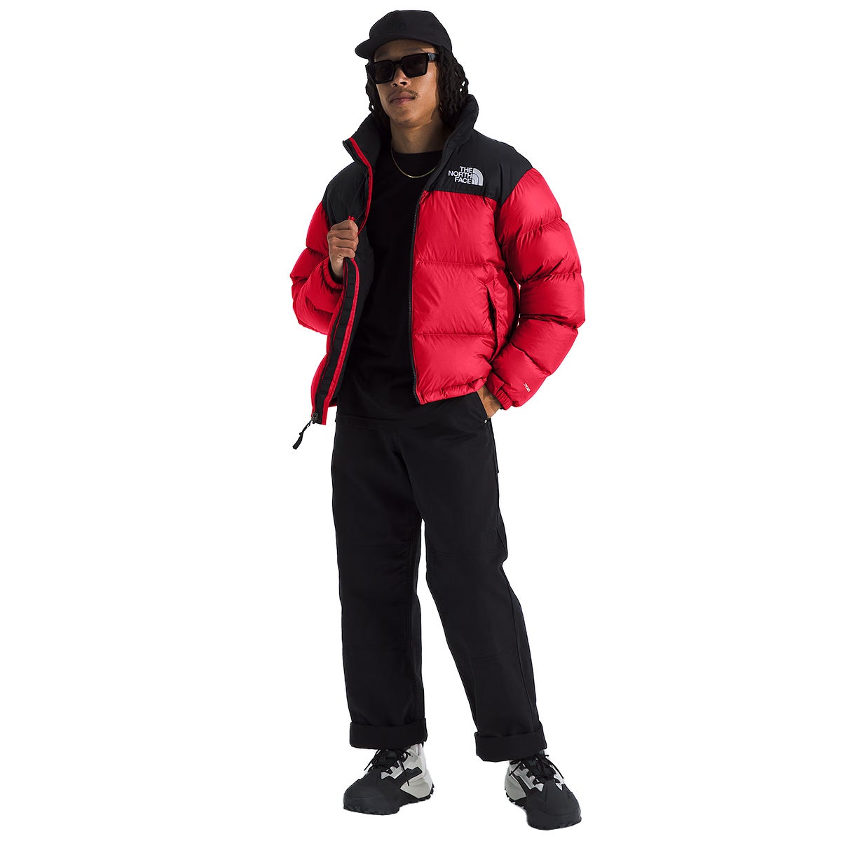 The North Face 1996 Retro Nuptse Jacket in TNF Red/TNF Black