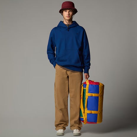 The North Face Base Camp Duffel S in TNF Blue/TNF Red/Summit Gold