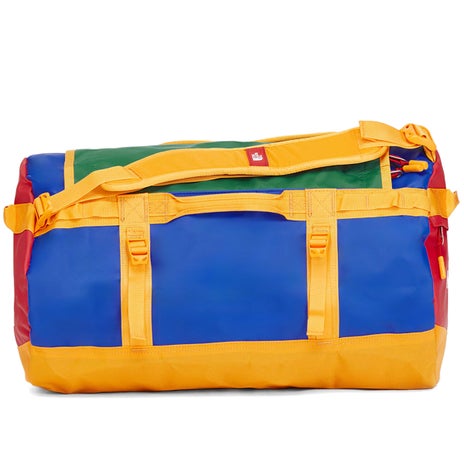 The North Face Base Camp Duffel S in TNF Blue/TNF Red/Summit Gold