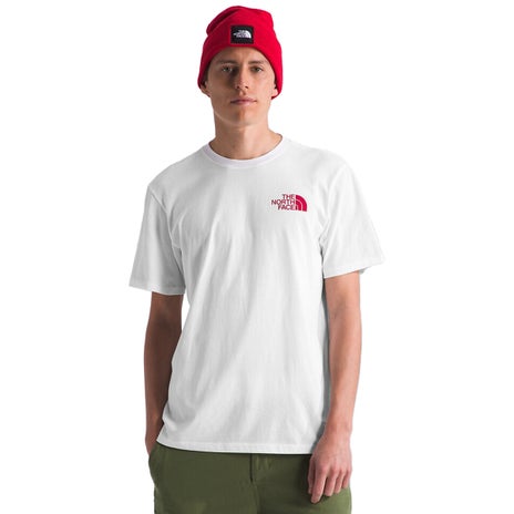 The North Face Box NSE Tee in White/Red